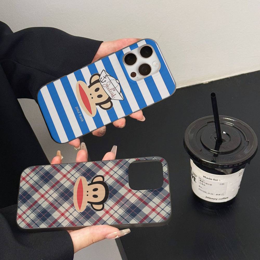 Famous Luxurious P-Paul F-Frank For IPhone 17 16 15 Plus Pro Max 12 14 Plus 11 13 Wave Corrugated Stripe Funda Phone Cover