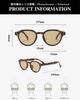 Photochromic Polarized Crown Panto Sunglasses black light Brand Popular Stylish Fashion Glasses UV Protection [Flex] (F L gray-black) Women's Men's