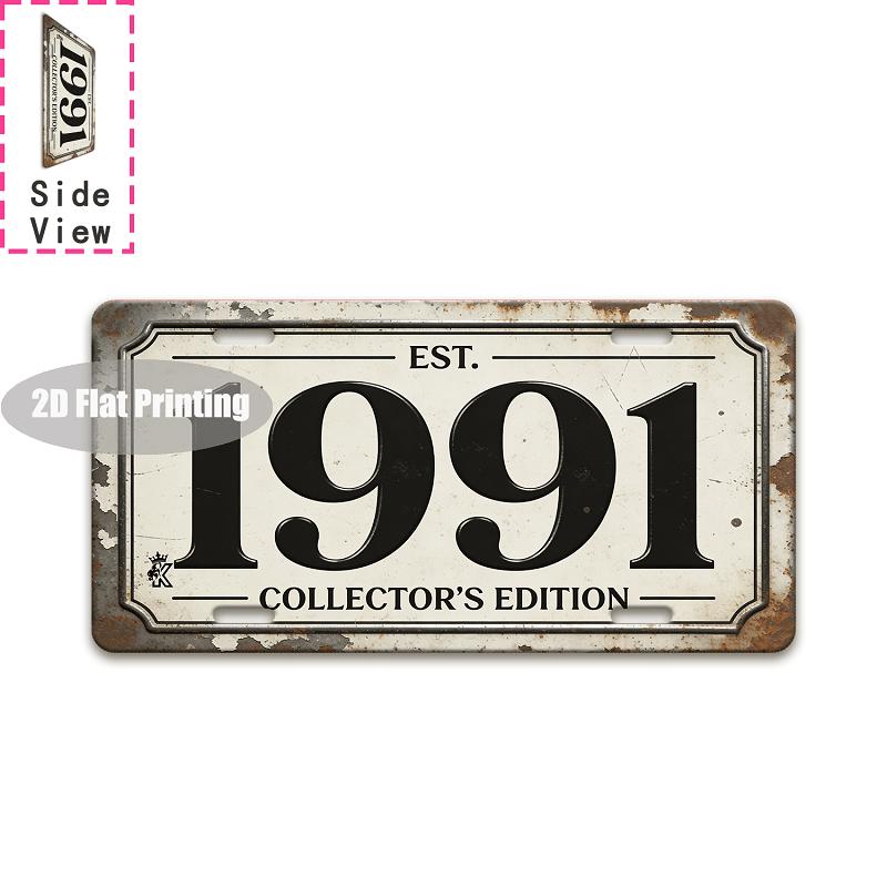 Tin Sign Vintage Durable Metal Plaque Wall Decor Home Office Bar Man Cave European South American City Birth Year License P
