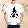 New Summer Polyester Children T-shirts Kids Soccer Clothing CR7 Ronaldo Printed Outdoor Boys Girls T-shirts Sport Fashion Ages 5-14