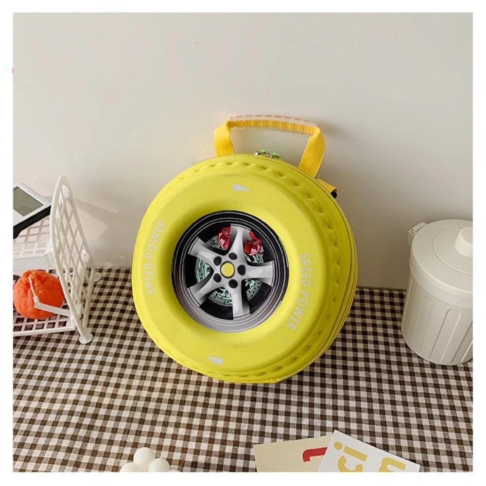Colorful Tyre Shaped Children's Schoolbag EVA Wheel Large Capacity Backpack Spinal Protection Load Reducing Kid Backpack