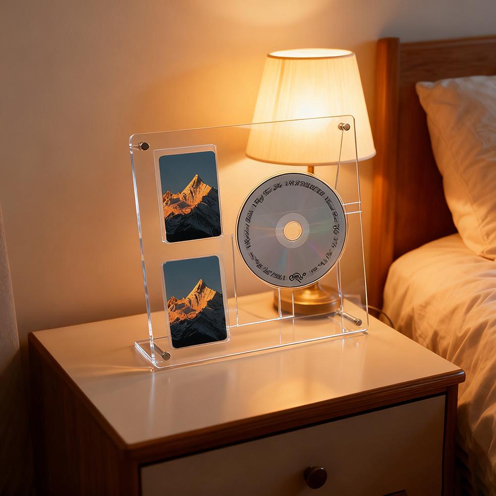 Transparent CD Frame Picture Poster Holder Acrylic Photo Protective Album Photo Frame Stand Photocard Holder CD Storage