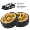 1Celsius10 Racing RC Car Wheel Plastic Wheel Hub with Grooved Rubber RC Car Spare Accessory