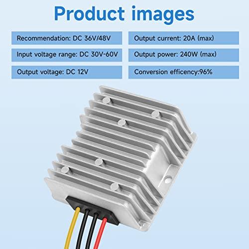 High Power Waterproof DC Buck Converter 36V 48V to 12V 20A 240W