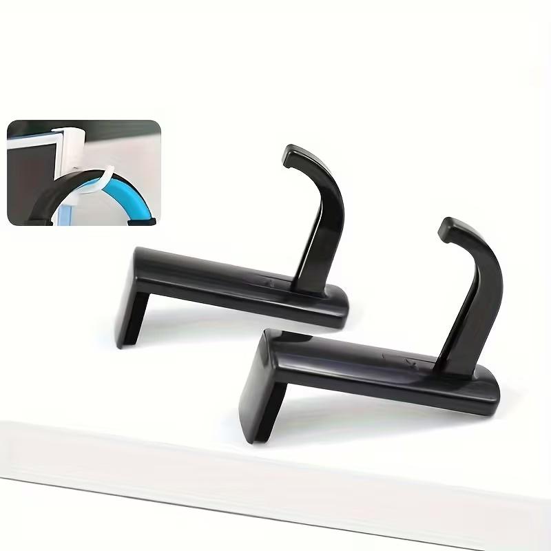 Sturdy Desk Headphone Hanger: Space-Saving Hook for Gaming, Work, and Music - No Power Required чёрный