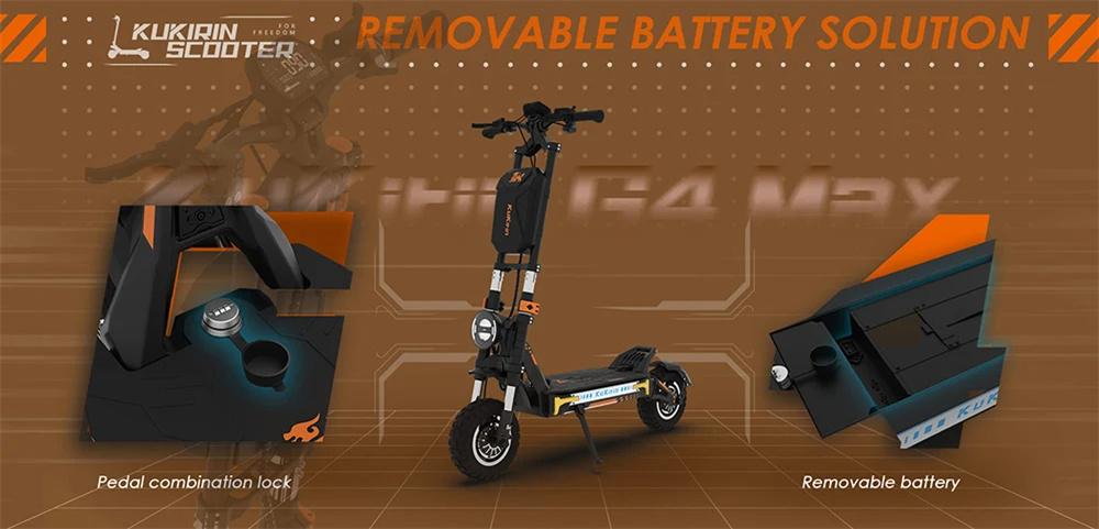 EU Stock KuKirin G4 Max Electric Scooter 2*1600W Motor 60V 35.2Ah Battery 86km/h Speed 95KM Range Off-Road Tire E-scooter