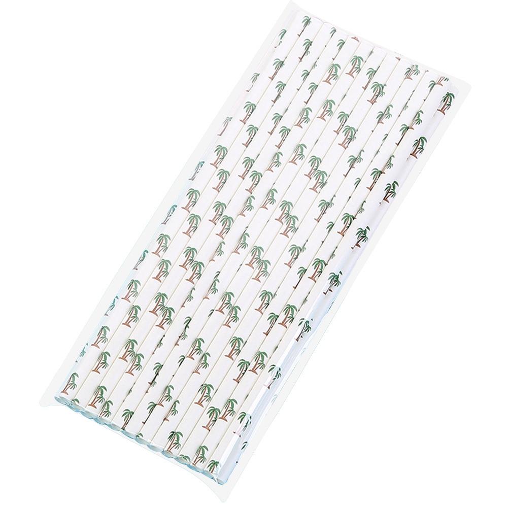 Cute Environmental Disposable Paper Straw Bar  Party Straw 25 Sticks(