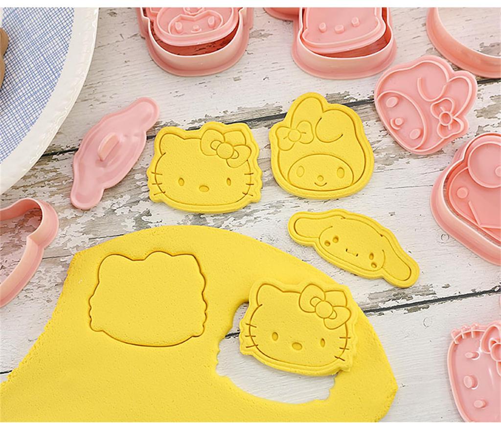 Set of 8 Sanrio Cookie Cookie Cutters for DIY Perfect for Lunch and Handmade Popular Birthday Christmas and Small Gifts Cookie Men's Molds. Biscuits,