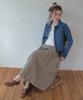 Aueonoseuteljia Mid Waist Pleats Long Skirt_Brown(O26Sk04)