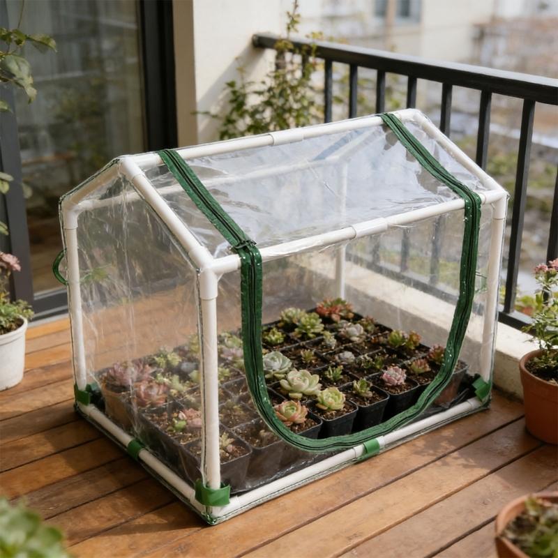 Small Plant Shelter 78X40X50cm Visible substance Structure For Winter Maintenance And Dampness Control