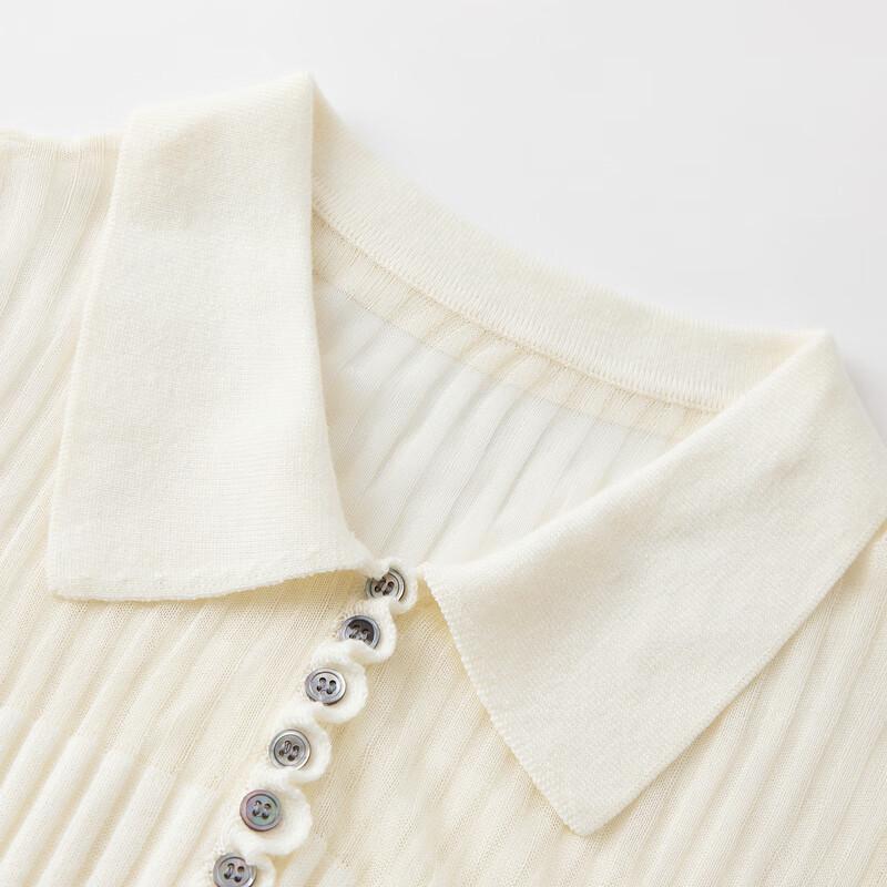 Qiushui Yiren Women's Ribbed V-Neck Knit Sweater