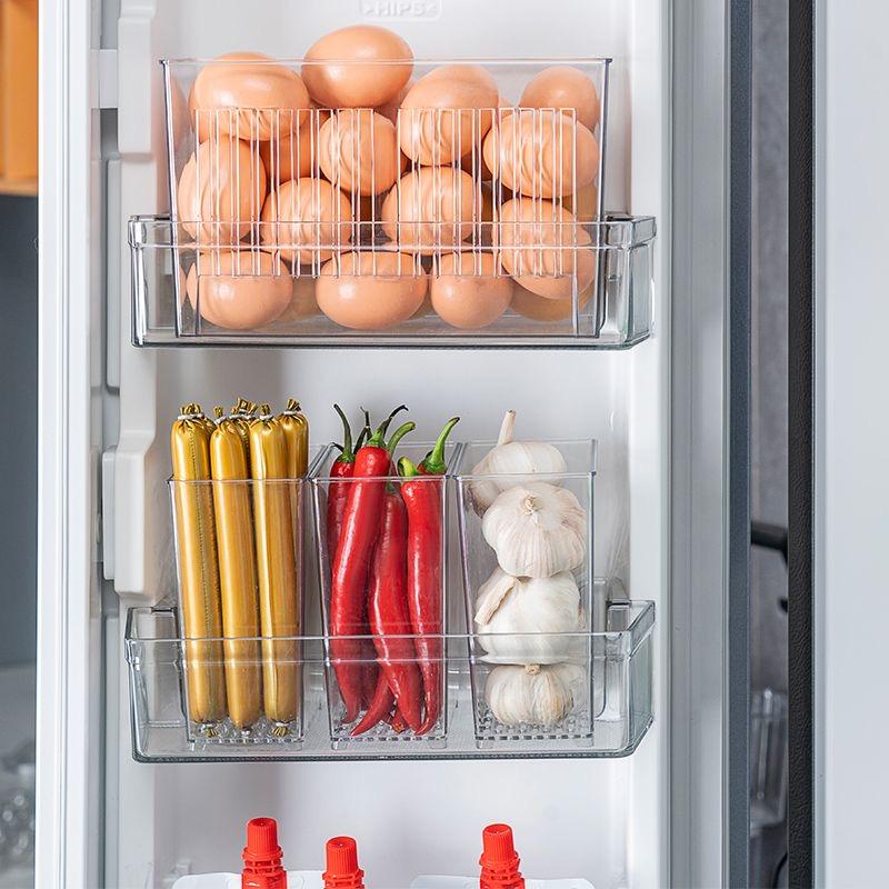 Refrigerator Organizer Bins Fruit Food Sort Storage Box Transparent Egg Storage Box Freezer Kitchen Fridge Storage Organizer