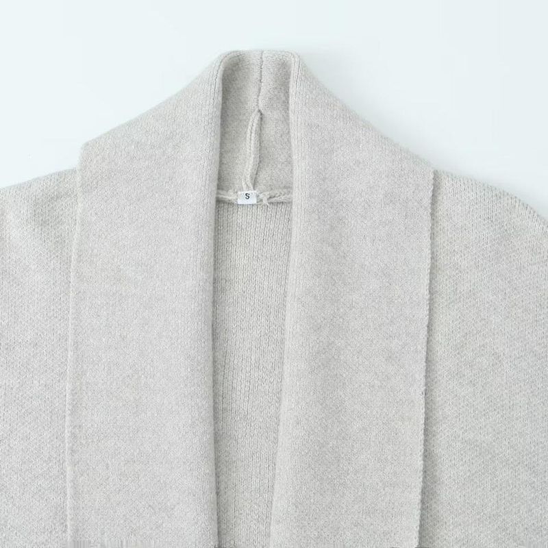 Kaslead New Arrival Women's Clothing Fashion Style Fashion Scarf Collar Knitting Cardigan Shawl