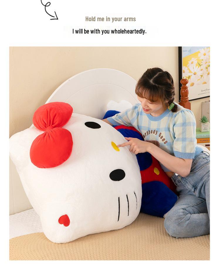 Large KT Cat Plush Toy - Cute Cat Doll Cushion Gift for Girls' Birthdays