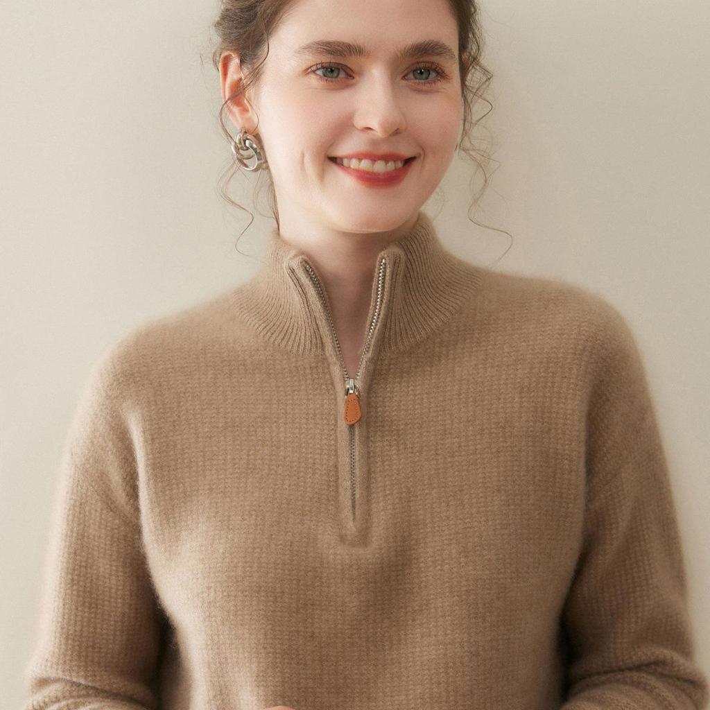 Autumn Winter Cashmere Knit Base Layer Shirt: Soft, Comfortable, Versatile, and Slimming.