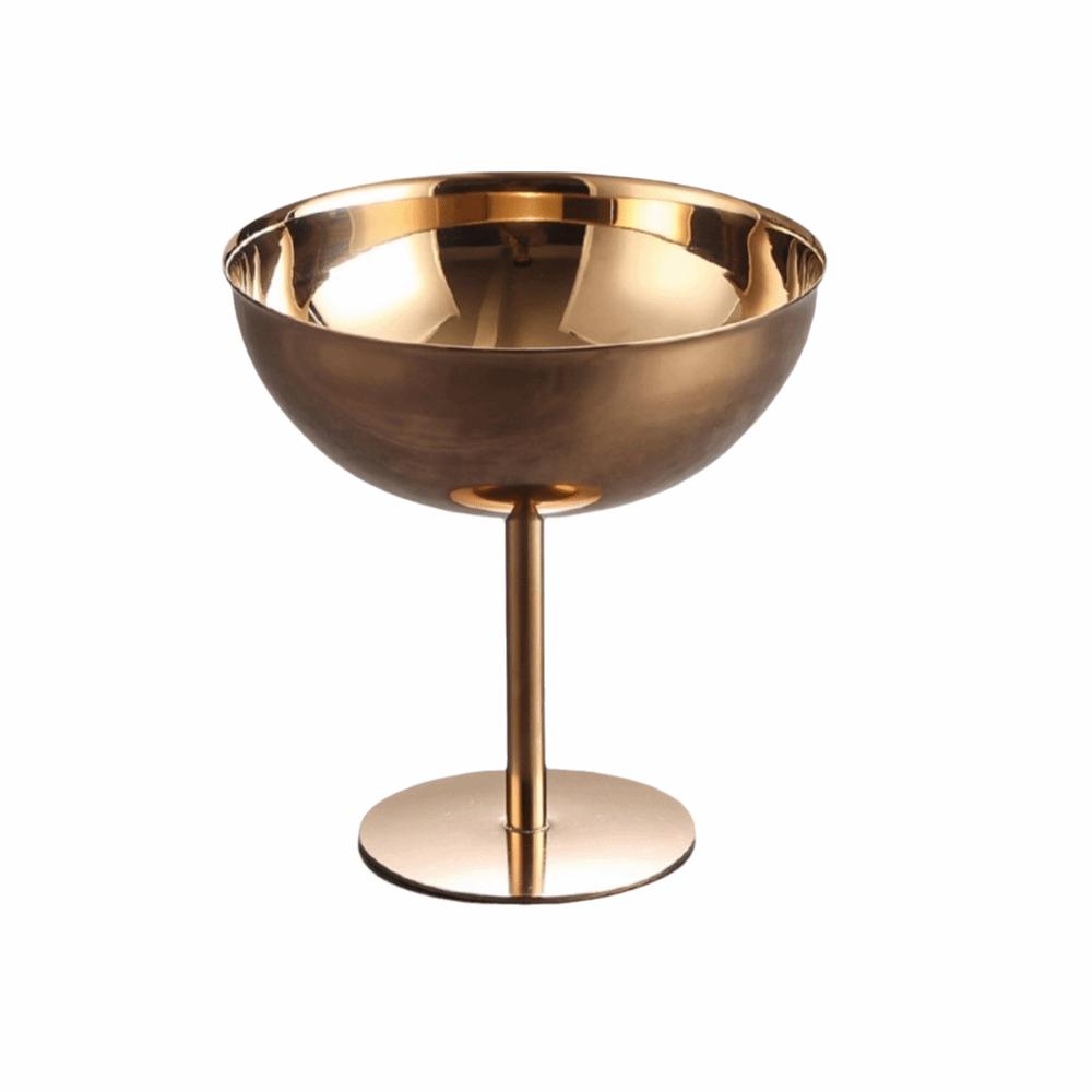 Food Grade Ice Cream Cup Stainless Steel Pudding Dessert Bowl Stemmed Fruit Plate Bar Tableware