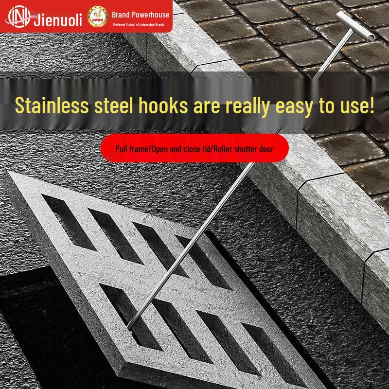 JNL Stainless Steel I-Beam Manhole Cover Hook