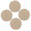 4 ks Kulatá prostírání Kukuřičné šustí Původní barva Dekorativní Pletené Izolační Podložka na stůl pro Domácí Stolování