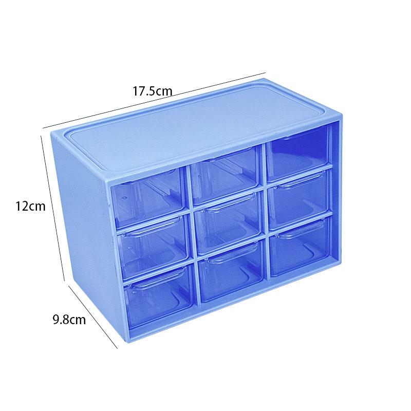 Transparent Nine-Grid Desktop Drawer for Jewelry & Cosmetics