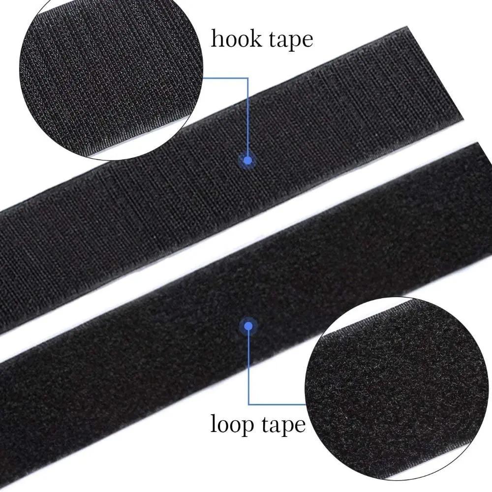 1pair 3.93x39.37inch  Strong Self Adhesive Fastener Hook and Loop Strips with Glue Double-Side Mounting Tapes DIY Craft