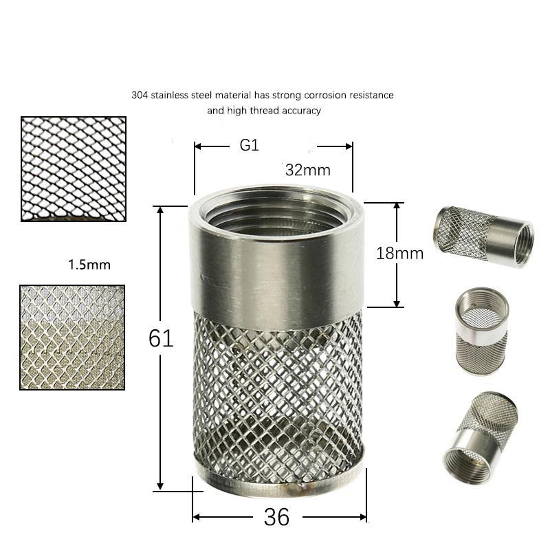 304Stainless Steel Female Thread Filter Agriculture Irrigation Mesh Filter Water Pump Hose Mesh Filter Aquarium Fish Tank Filter