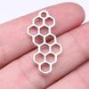 20pcs Charms Hexagonal Honeycomb DIY Jewelry Findings Antique Silver Color Bee Honeycomb Charms