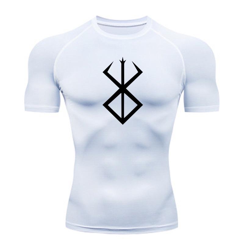 Men's Quick-Dry Compression T-Shirts: High Elastic, Moisture-Wicking Activewear for Basketball, Fitness, and Running.