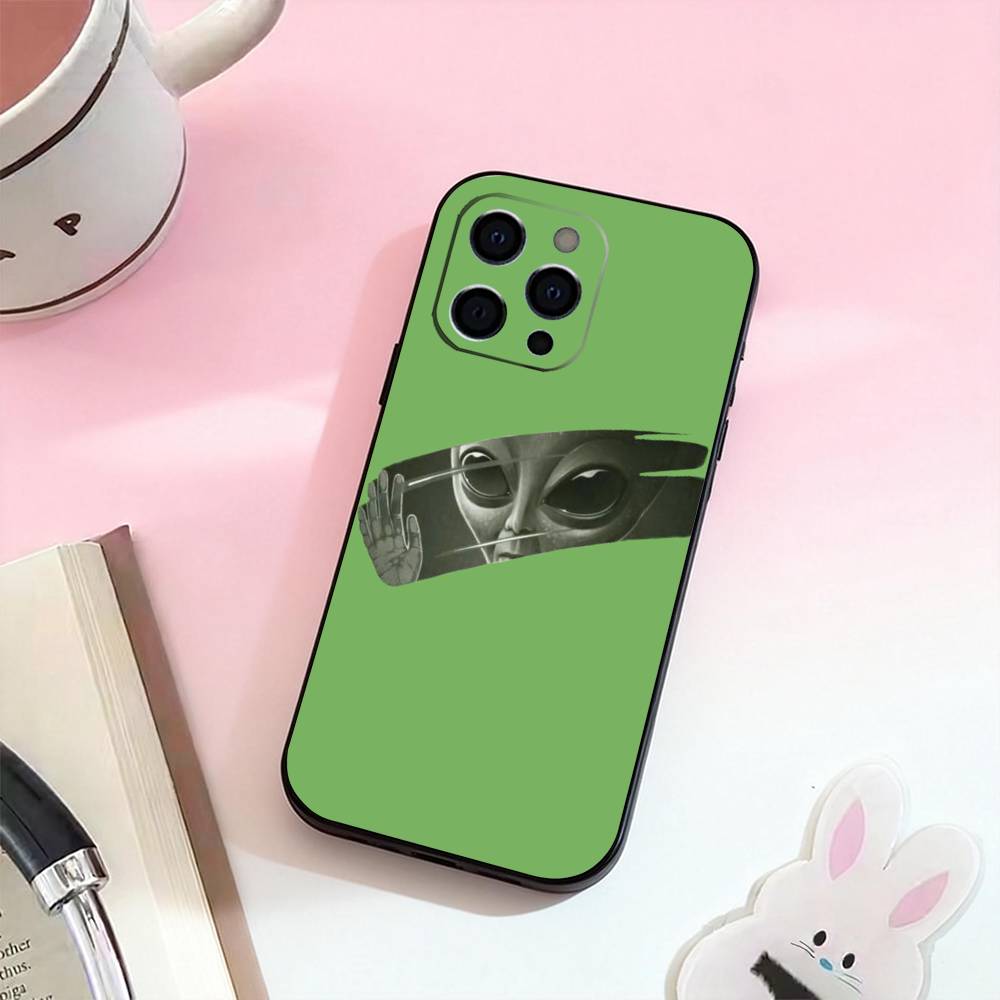 Funny Space UFO Alien Thing  Phone Case Silicone Soft For IPhone 17,16,15,14,13,12,11,XS,Plus Pro Max