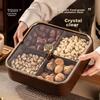 CAIZHI Dried Fruit Plate, Fruit Bowl, Living Room High-End Wood-Like Nut Snack Box, Candy Storage Container, 4-Compartment Fruit Plate CZ6867