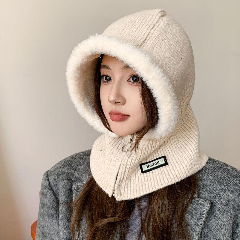 

Cloak, wind-cold protection, ear protection, plush line, scarf, one-piece hat, women s winter wind-cold protection, cycling and skiing cold-proof, warm and elastic.