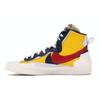 Sacai X Nike Blazer Mid Maize Navy Unisex Sneakers Yellow Varsity-Maize Midnight-Navy-White-Varsity-Red BV0072-700