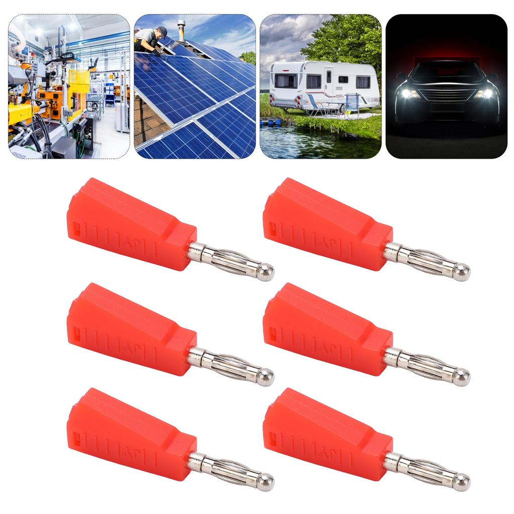 20pcs Banana Plug 4mmCelsius0.16in Low Signal Loss Stable Current Compact Convenient Electrical Connector