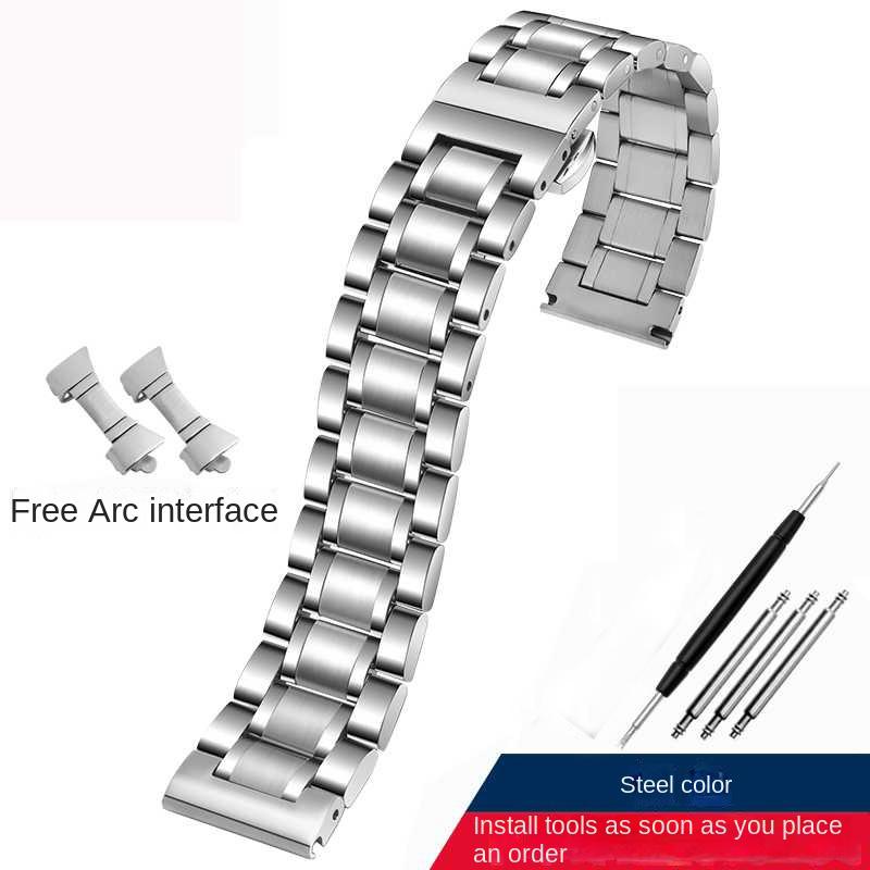 Stainless steel watchband For any brand bracelet watch straps 16mm 17mm 18mm 19mm 20mm 21mm 22mm 23mm 24mm steel banding 16mm серебряный