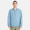 Timberland Solid Logo Half-Zip Long Sleeve Shirt Men Shirts Blue A68B1-DJ5