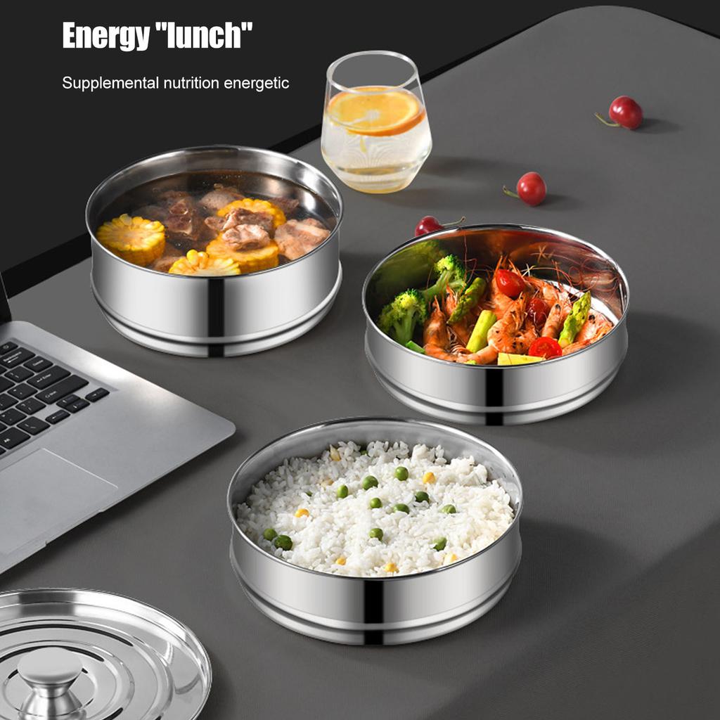 304 Edelstahl 2-stöckiger stapelbarer Dampfkochtopf mit Deckel für die Küchenkoch und zum Dämpfen