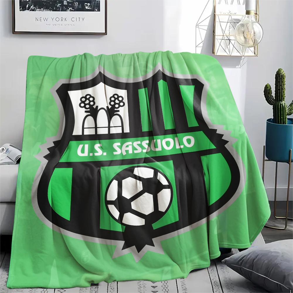 Football Club Sassuolo, Coperta in Flanella con Fantasia, Alta qualità, Confortevole per Tutte le Stagioni, Arredamento per la Casa, Calore e Comfort, Perfetta per Regali.