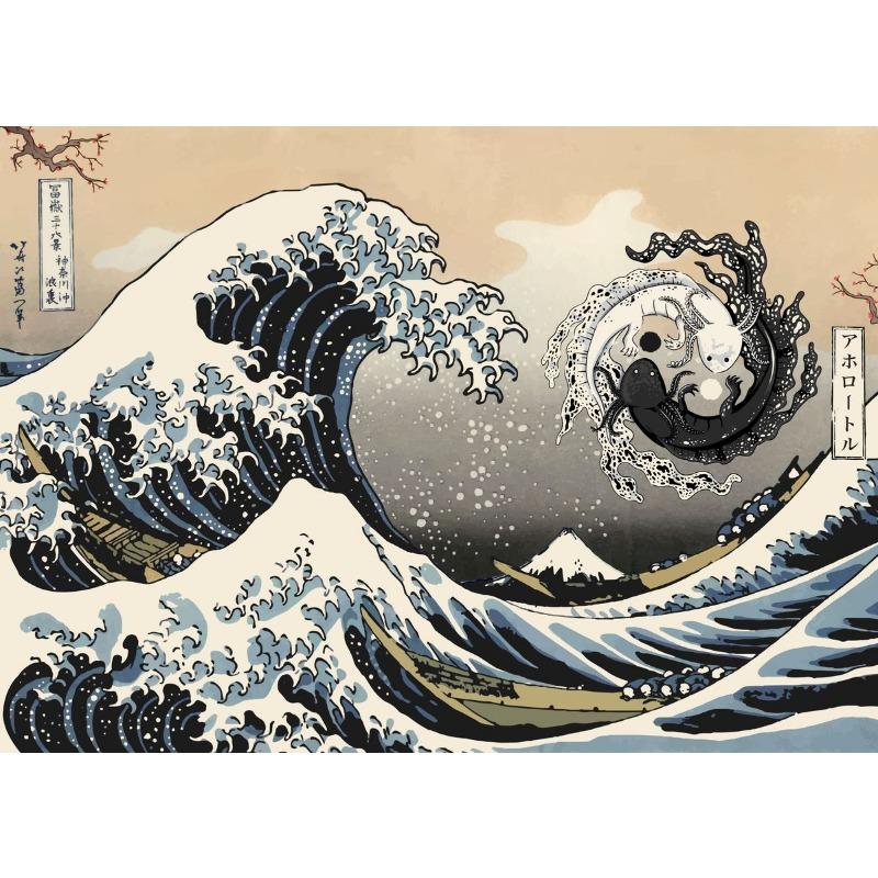 Japanese Yin Yang Koi Fish Classical Canvas Paintings Wall Art Posters and Prints Great Wave Famous Art Pictures Room Home Decor