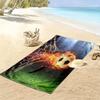 Soccer Art Print Beach Towel, Large Soft Quick Dry Towel for Beach Camping Swimming