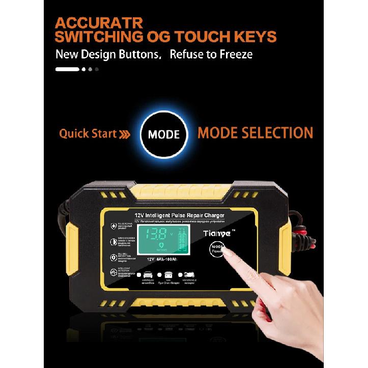 12V6A Car Motorcycle Battery Repair Charger All Intelligent Universal Type Lead Acid Storage Charger