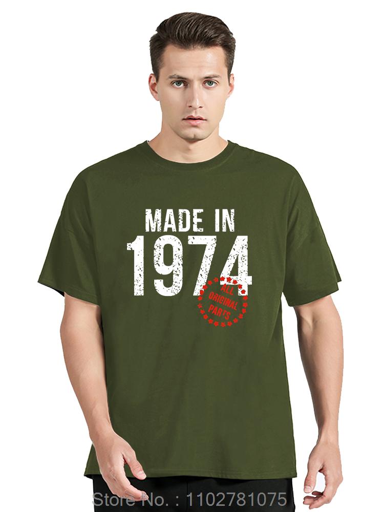 Born In Vintage 1974 Oversized T-shirt Limited Edition Cassette Men Clothing Vintage Cotton Tshirt Funny Tees Fitness T Shirt