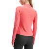 Fila Fitness Logo Solid Color Slim Fit Long Sleeve T-Shirt Women Tops Coral A11W441201F-RD