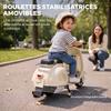 Licensed Vespa Electric Motorcycle for Children, 5 km/h, Ages 3+, White