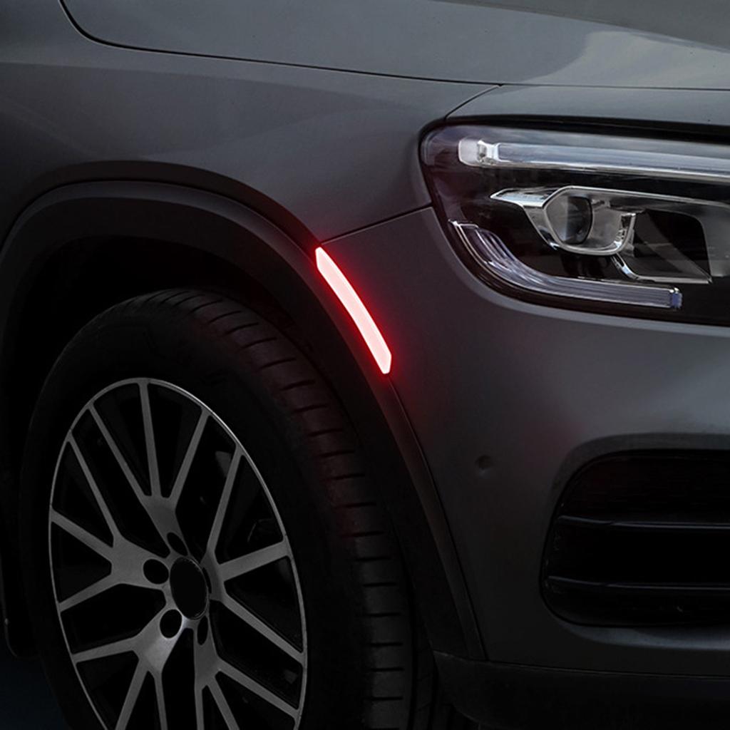 Strisce Adesive Riflettenti di Avvertimento per Indicatori di Direzione Laterali dell'Auto Adesivi per Sopracciglia Ruota Esterna dell'Auto Adesivi Riflettenti per Autoveicoli