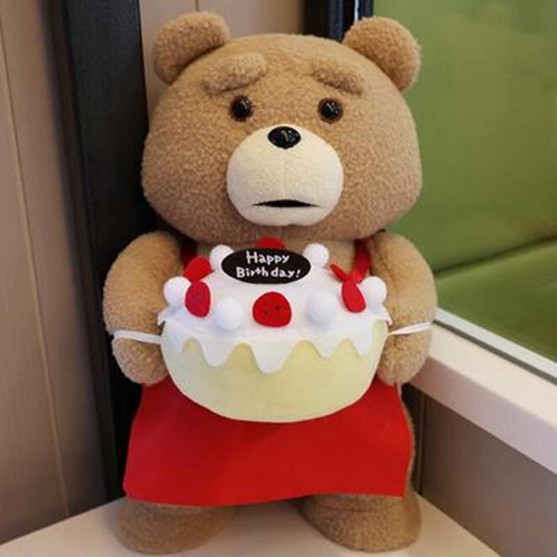 8 Styles Movie Teddy Bear Ted 2 Plush Toys In Apron Soft Stuffed Animals Plush 45cm A Birthday Present for a Good Friend