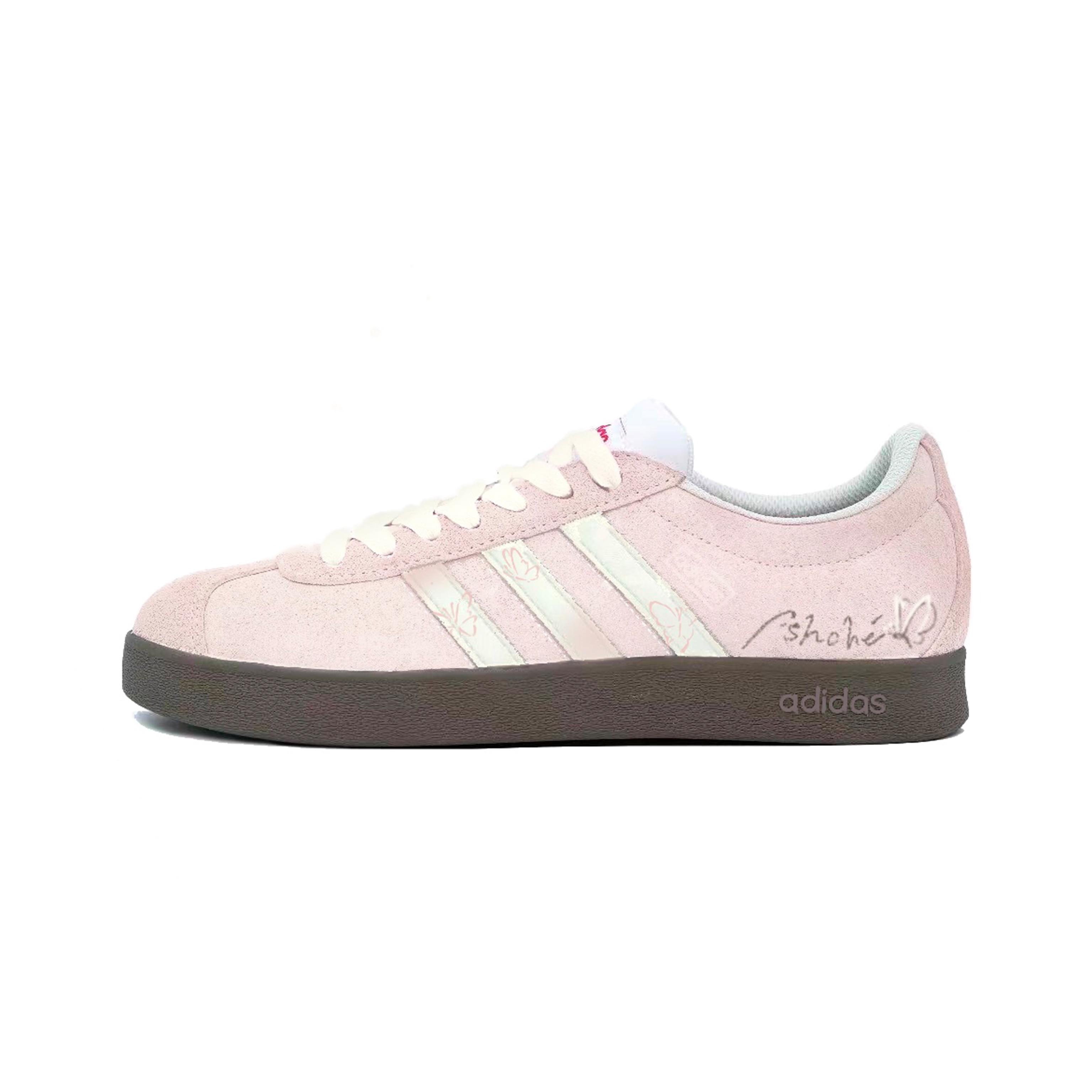 

Adidas VL Court Pink Mist Butterfly Whisper Abrasion Resistant Lightweight Low top German Army Trainers Women s JS3003(Team1994-) 40
