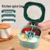 Multi-Grid Kitchen Condiment Set with Lidded Storage Jars