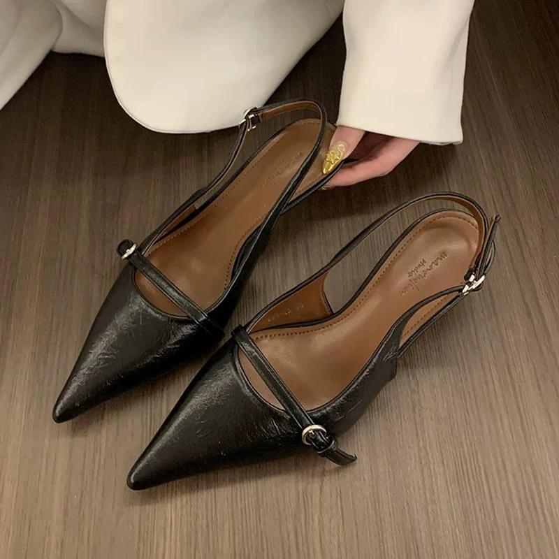 Fashion Pointed Toe Women Sandals Sexy Fashion Shoes Summer Elegant Woman Slippers 2025 Luxury Party Slingback Slides Mujer Zapatillas