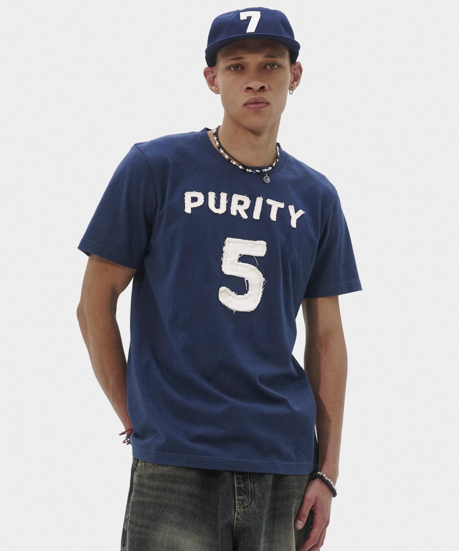 Take Easy Purity Applique Slim T-Shirt (Vintage Navy) Vintage Navy/M