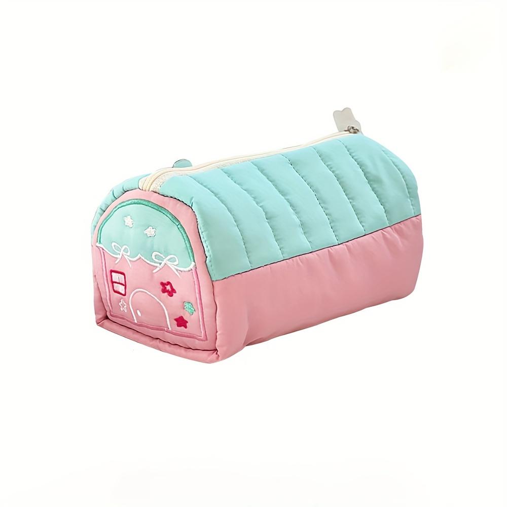 House Shaped Large Capacity Pencil Case, Kawaii Desk Stationery Storage Bag for Students