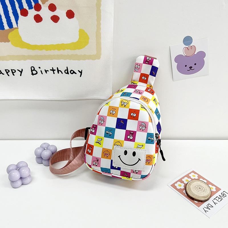 

Plaid breast bag, new women s bag, fashionable and sweet messenger bag, nylon cloth small bag. разноцветный